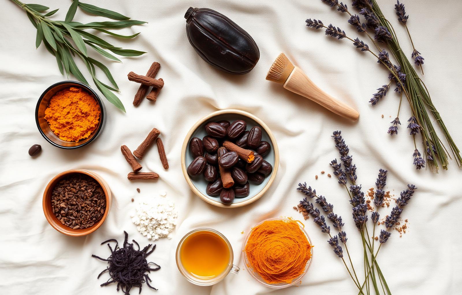 Natural ingredients flatlay